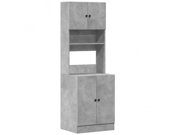 Sonata H Кухненски шкаф, бетонно сив, 60x50x180 см, инженерно дърво