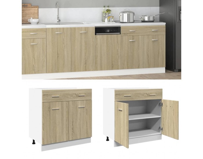 Sonata H Шкаф с чекмеджета Lyon, дъб Сонома, 80x46x81,5 см, инженерно дърво