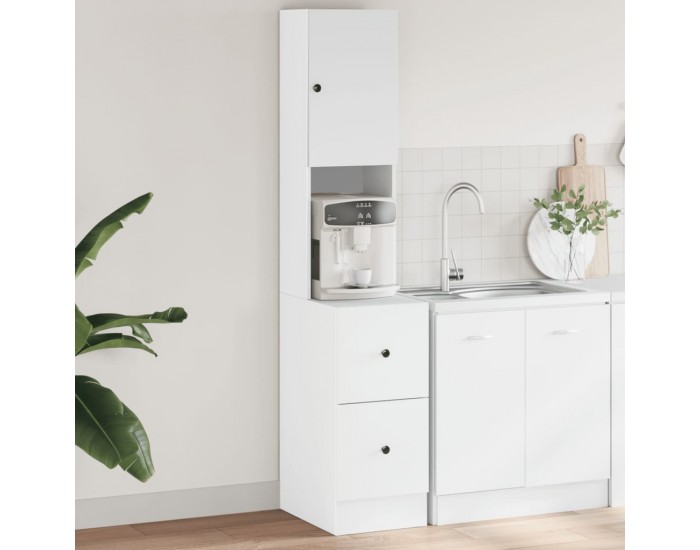 Sonata H Кухненски шкаф, бял, 35x50x180 см, инженерно дърво