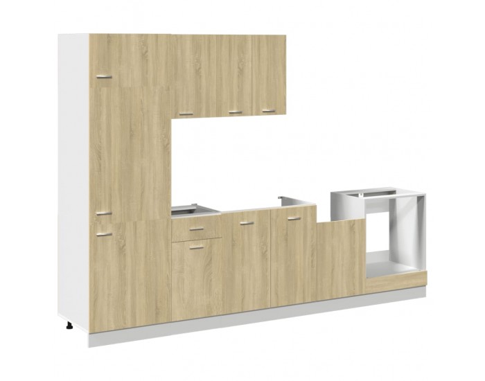 Sonata H Комплект кухненски шкафове, 7 части, Lyon, дъб сонома, инженерно дърво