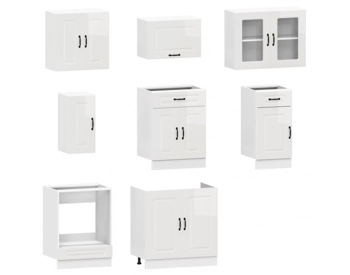 Sonata H Комплект кухненски шкафове от 8 части Kalmar, инженерно дърво