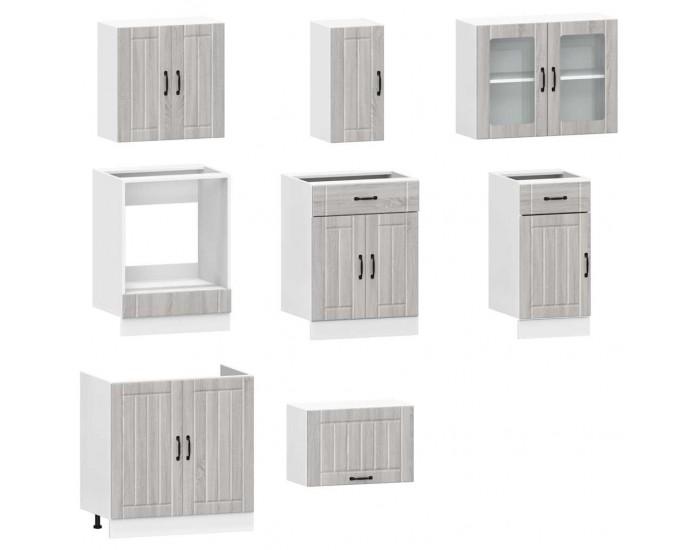 Sonata H Комплект кухненски шкафове от 8 части Kalmar, инженерно дърво