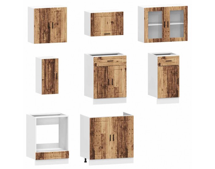 Sonata H Комплект кухненски шкафове от 8 части Kalmar, инженерно дърво