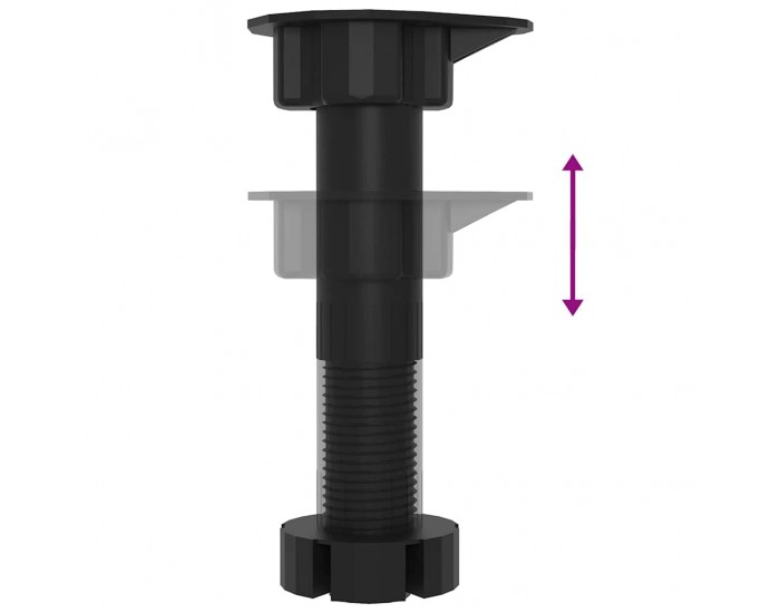 Sonata H Комплект кухненски шкафове от 8 части Porto, черно инженерно дърво