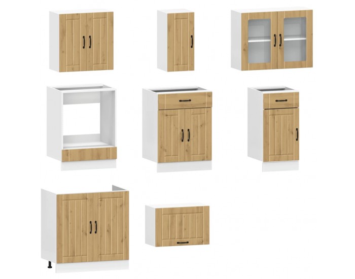 Sonata H Комплект кухненски шкафове от 8 части Kalmar, инженерно дърво