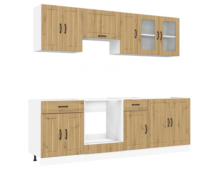 Sonata H Комплект кухненски шкафове от 8 части Kalmar, инженерно дърво