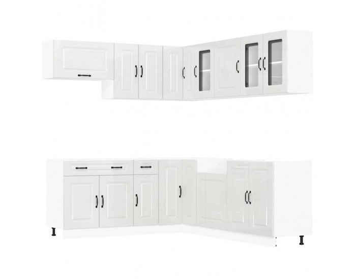 Sonata H Комплект кухненски шкафове от 11 части Kalmar, инженерно дърво