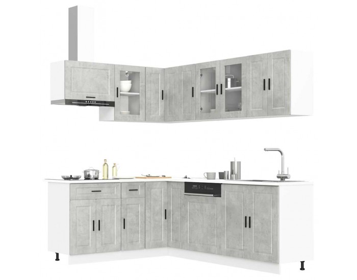 Sonata H Комплект кухненски шкафове от 11 части Porto, инженерно дърво