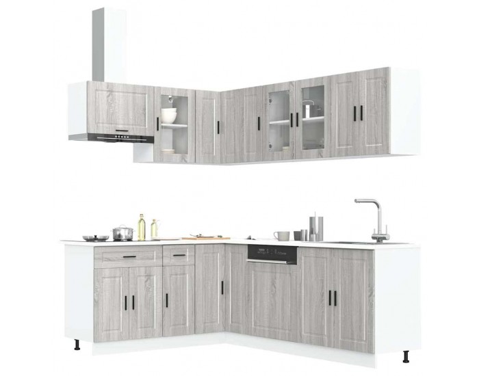 Sonata H Комплект кухненски шкафове от 11 части Porto, инженерно дърво