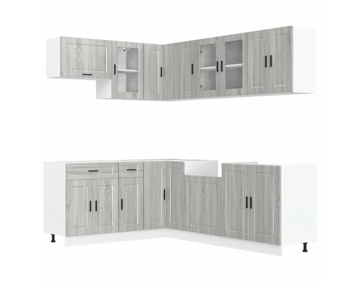 Sonata H Комплект кухненски шкафове от 11 части Porto, инженерно дърво