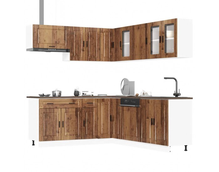 Sonata H Комплект кухненски шкафове от 4 части Porto, инженерно дърво