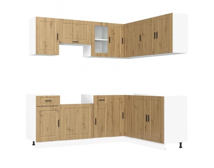 Sonata H Комплект кухненски шкафове от 11 части Porto, инженерно дърво