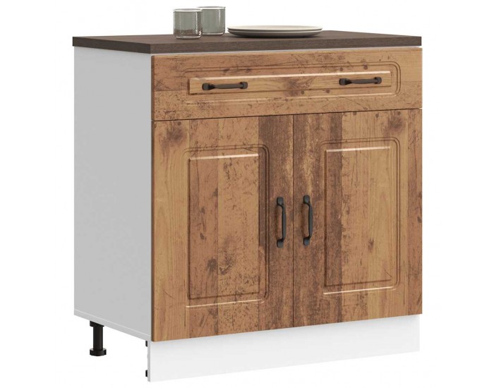 Sonata H Кухненски шкаф, Kalmar, старо дърво, инженерно дърво