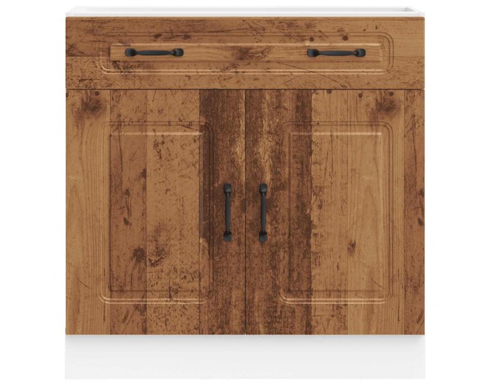 Sonata H Кухненски шкаф, Kalmar, старо дърво, инженерно дърво