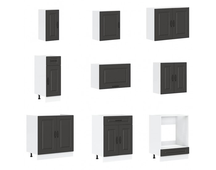 Sonata H Комплект кухненски шкафове от 14 части Kalmar, инженерно дърво