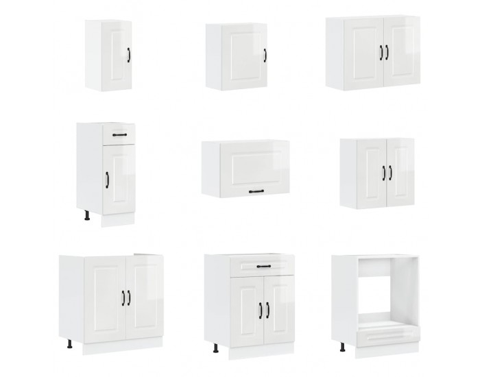 Sonata H Комплект кухненски шкафове от 14 части Porto, инженерно дърво