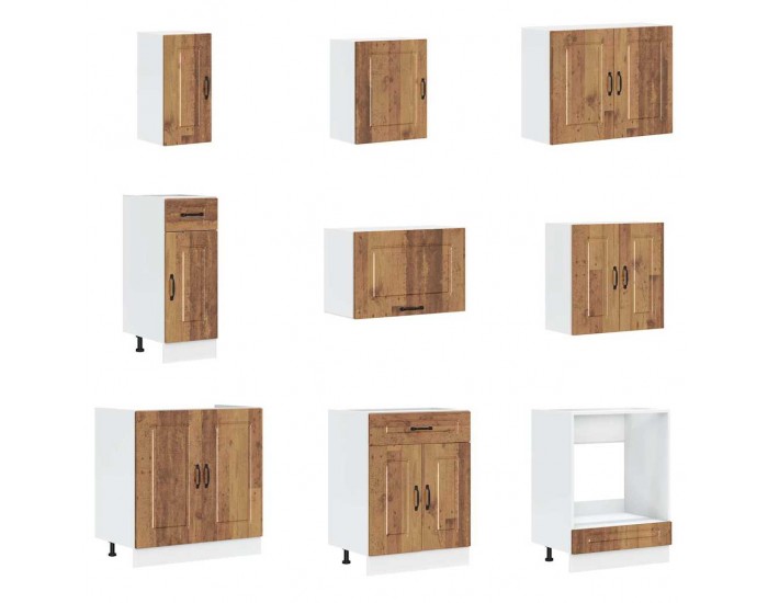 Sonata H Комплект кухненски шкафове от 14 части Kalmar, инженерно дърво