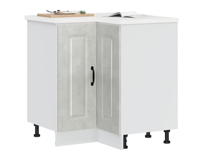 Sonata H Кухненски ъглов шкаф, Kalmar, бетонно сив, инженерно дърво