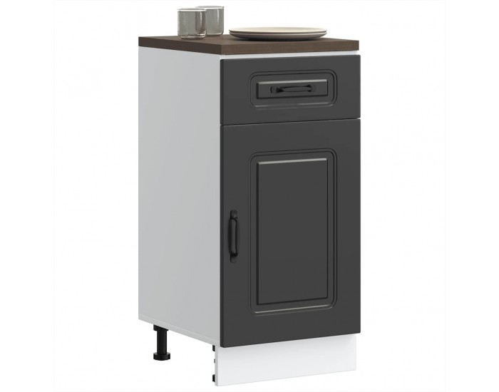 Sonata H Кухненски шкаф, Kalmar, черен, инженерно дърво