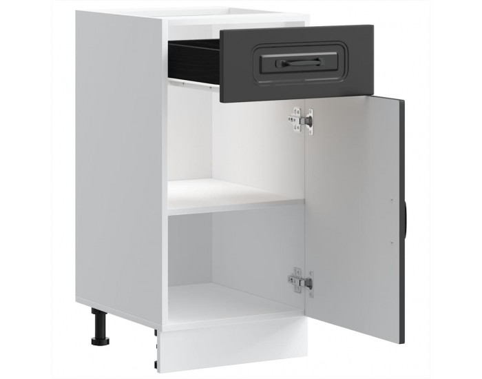 Sonata H Кухненски шкаф, Kalmar, черен, инженерно дърво