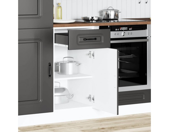 Sonata H Кухненски шкаф, Kalmar, черен, инженерно дърво