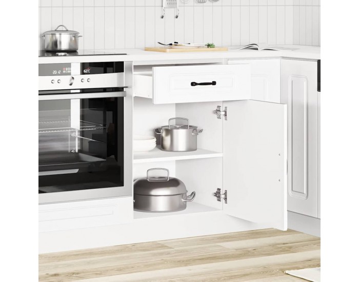 Sonata H Кухненски шкаф, Kalmar, бял, инженерно дърво