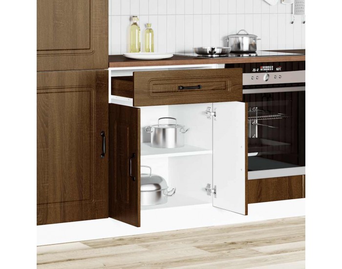 Sonata H Кухненски шкаф, Kalmar, кафяв дъб, инженерно дърво