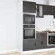 Sonata H Шкафове за фурна 2 бр Porto, черен, инженерно дърво