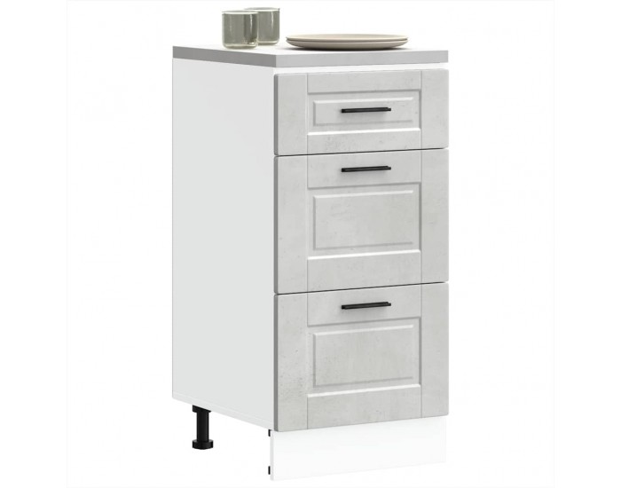 Sonata H Кухненски шкаф Porto, бетонно сив, инженерно дърво