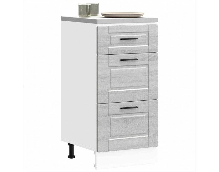 Sonata H Кухненски шкаф Porto, сив сонома, инженерна дървесина