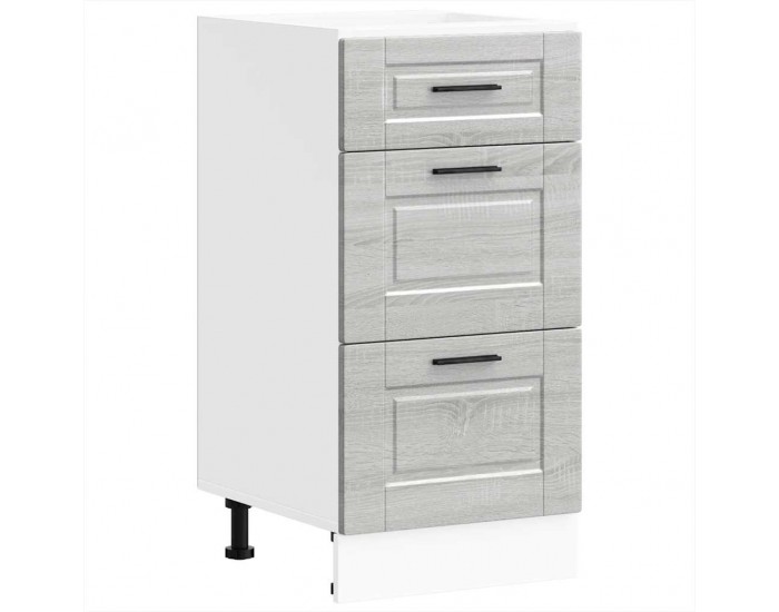 Sonata H Кухненски шкаф Porto, сив сонома, инженерна дървесина