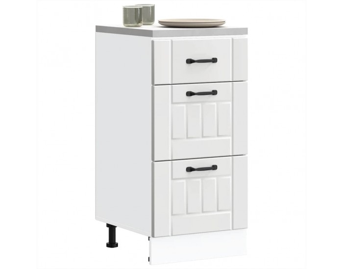 Sonata H Кухненски шкаф Lucca Бяла инженерна дървесина