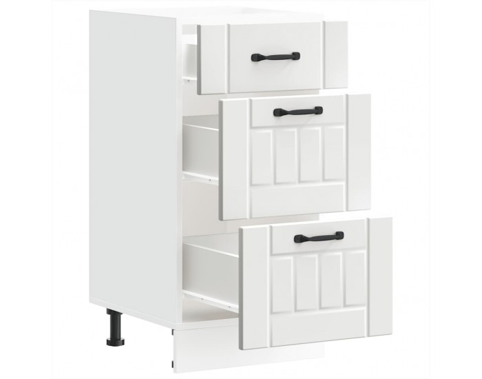 Sonata H Кухненски шкаф Lucca Бяла инженерна дървесина