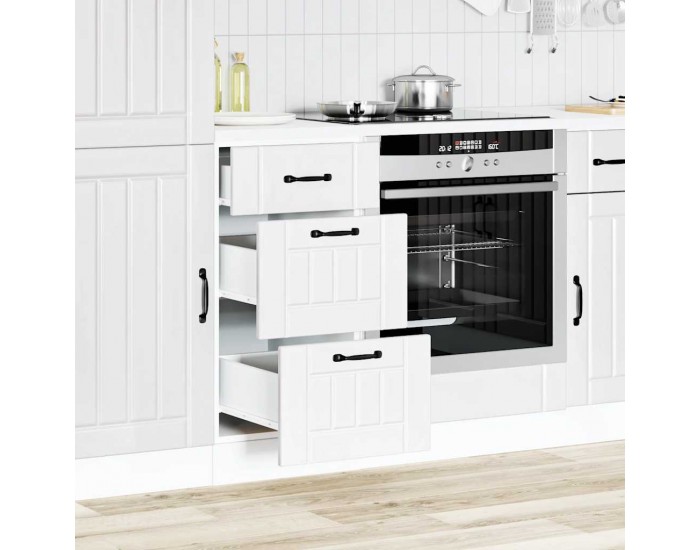 Sonata H Кухненски шкаф Lucca Бяла инженерна дървесина