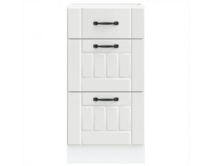 Sonata H Кухненски шкаф Lucca Бяла инженерна дървесина