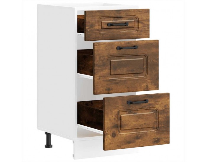 Sonata H Кухненски шкаф, Kalmar, опушен дъб, инженерно дърво