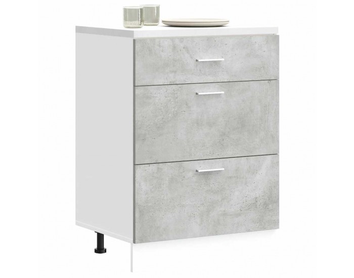 Sonata H Кухненски шкаф Lyon сив бетон, инженерно дърво