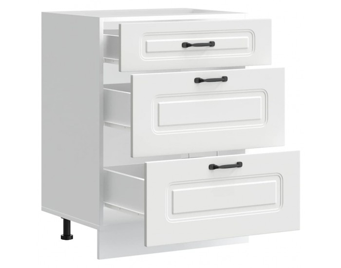 Sonata H Кухненски шкаф, Kalmar, бял, инженерно дърво