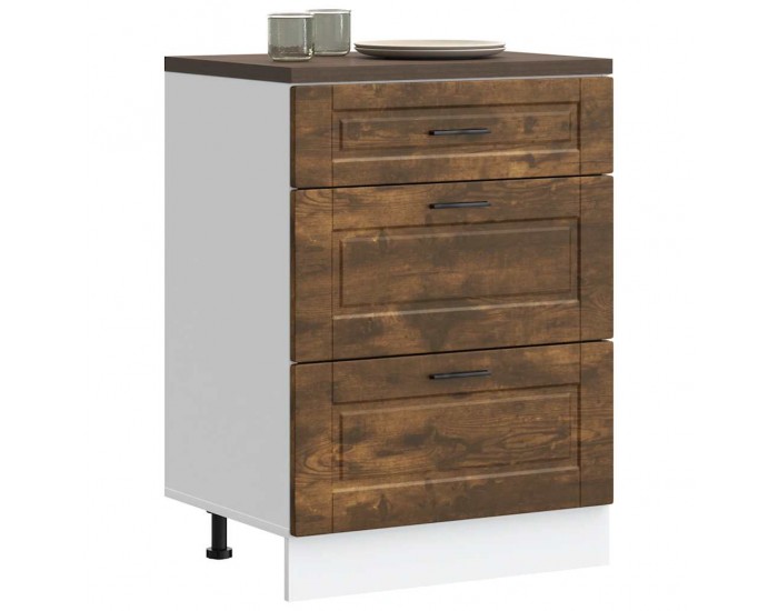 Sonata H Кухненски шкаф Porto, опушен дъб, инженерно дърво