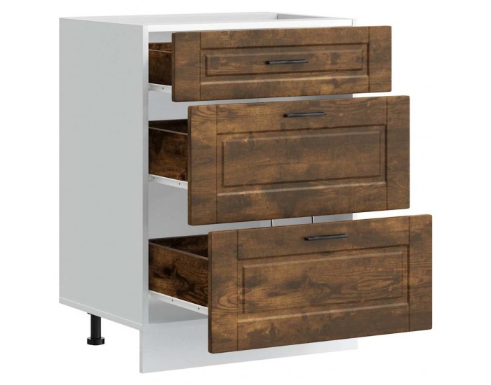 Sonata H Кухненски шкаф Porto, опушен дъб, инженерно дърво