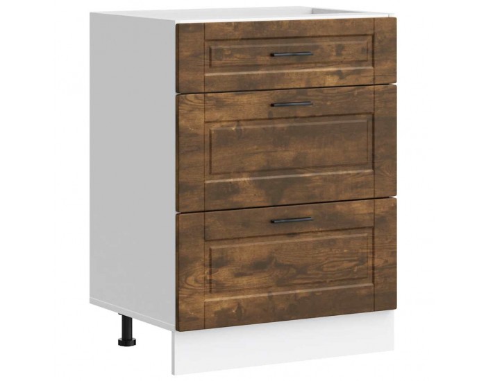 Sonata H Кухненски шкаф Porto, опушен дъб, инженерно дърво