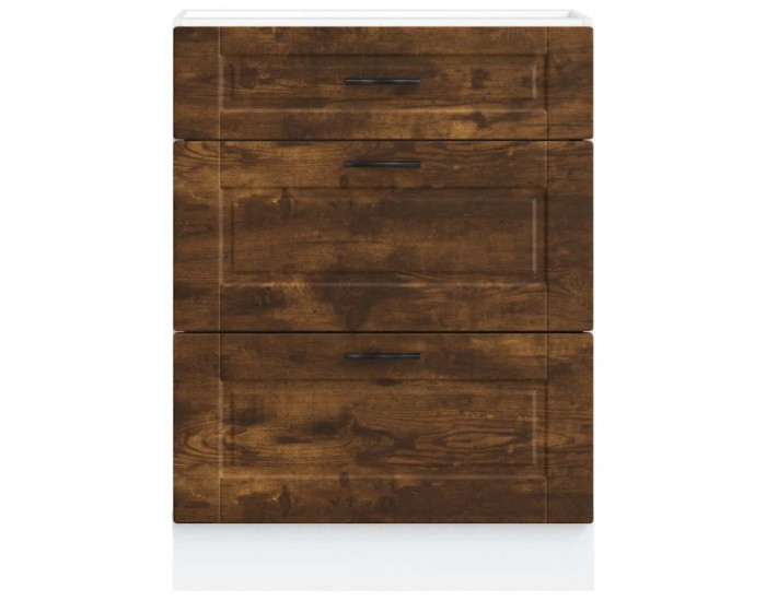 Sonata H Кухненски шкаф Porto, опушен дъб, инженерно дърво