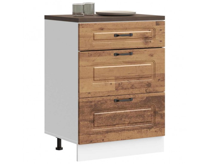 Sonata H Кухненски шкаф, Kalmar, старо дърво, инженерно дърво