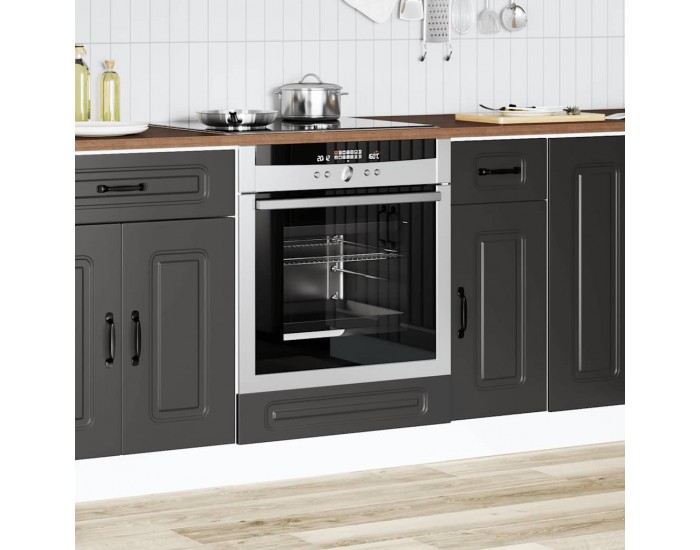 Sonata H Шкаф за фурна, Kalmar, черен, инженерно дърво