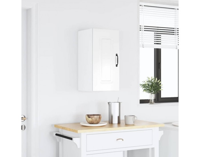 Sonata H Кухненски стенен шкаф, Kalmar, бял гланц, инженерно дърво