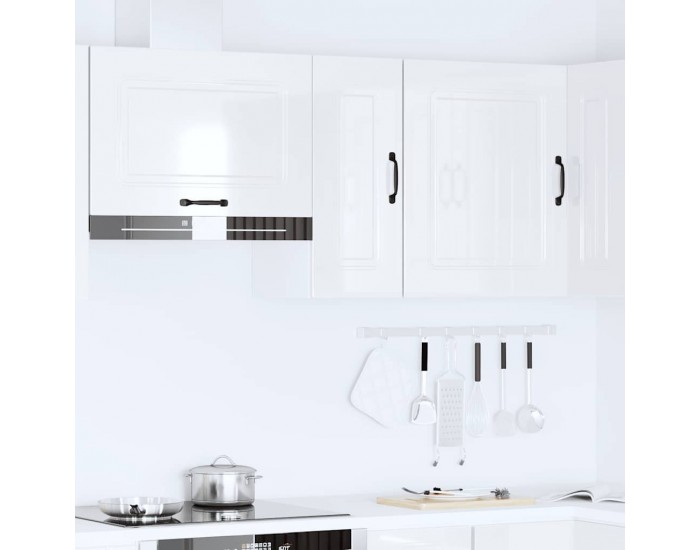 Sonata H Кухненски стенен шкаф, Kalmar, бял гланц, инженерно дърво