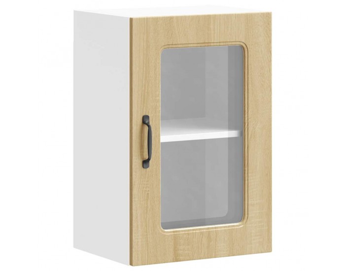 Sonata H Кухненски стенен шкаф със стъклена врата Kalmar дъб сонома, инженерно дърво