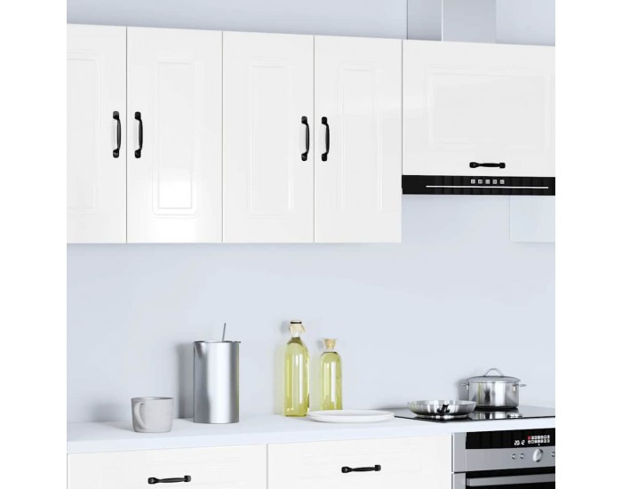 Sonata H Кухненски стенен шкаф, Kalmar, бял гланц, инженерно дърво