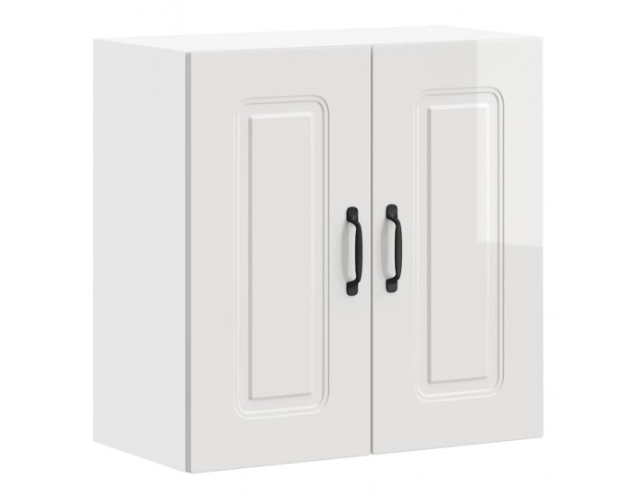 Sonata H Кухненски стенен шкаф, Kalmar, бял гланц, инженерно дърво