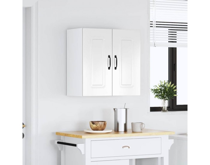 Sonata H Кухненски стенен шкаф, Kalmar, бял гланц, инженерно дърво